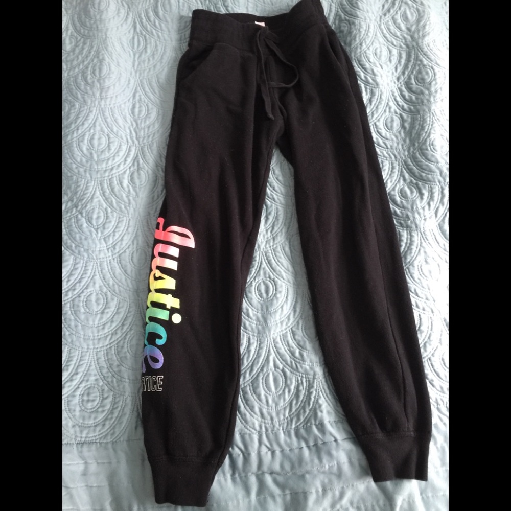 Justice Kids black joggers